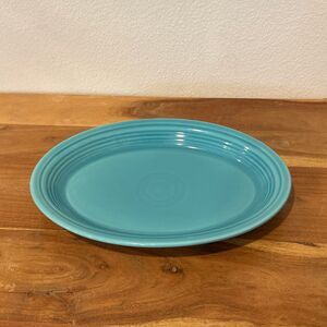 HLC Fiestaware, Large Oval Serving Platter, Fiesta, Turquoise 13.5" x 9.5”